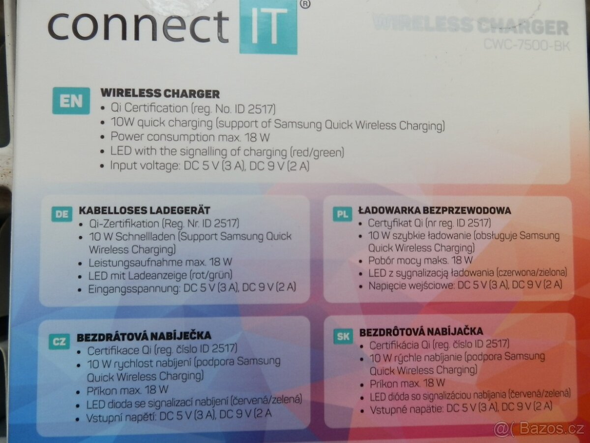 Bezdrátová nabíječka CONNECT IT - 2