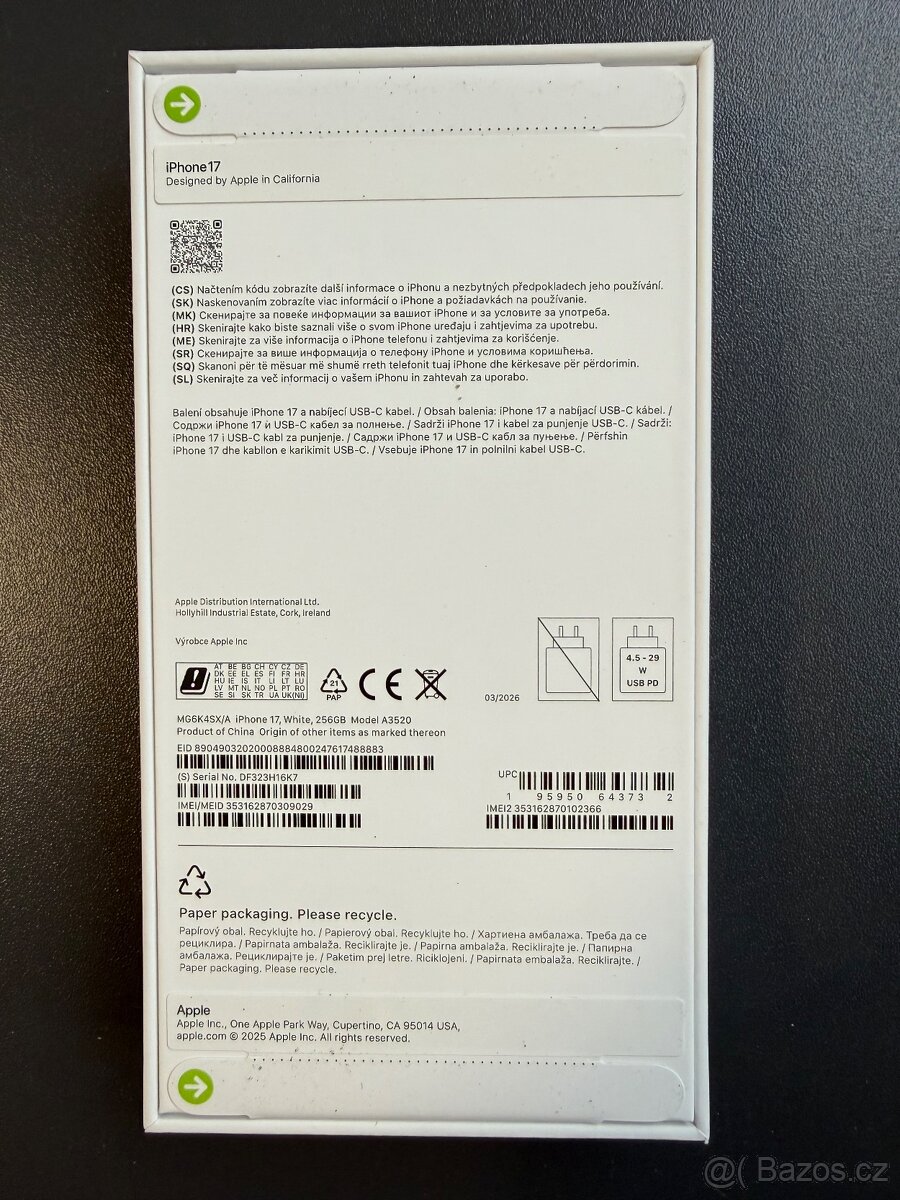 iPhone 17, 256GB, bílý - 2