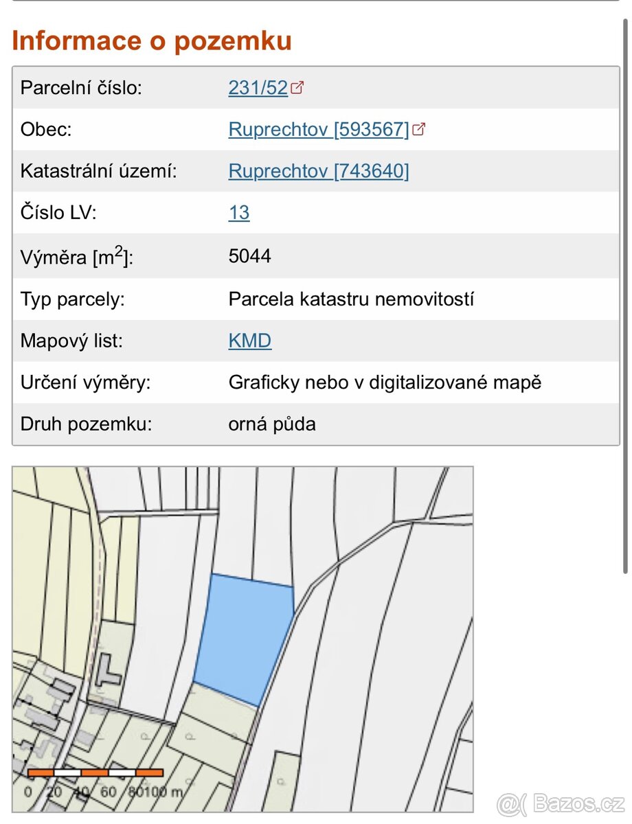 Prodej pozemku - orná půda - 2