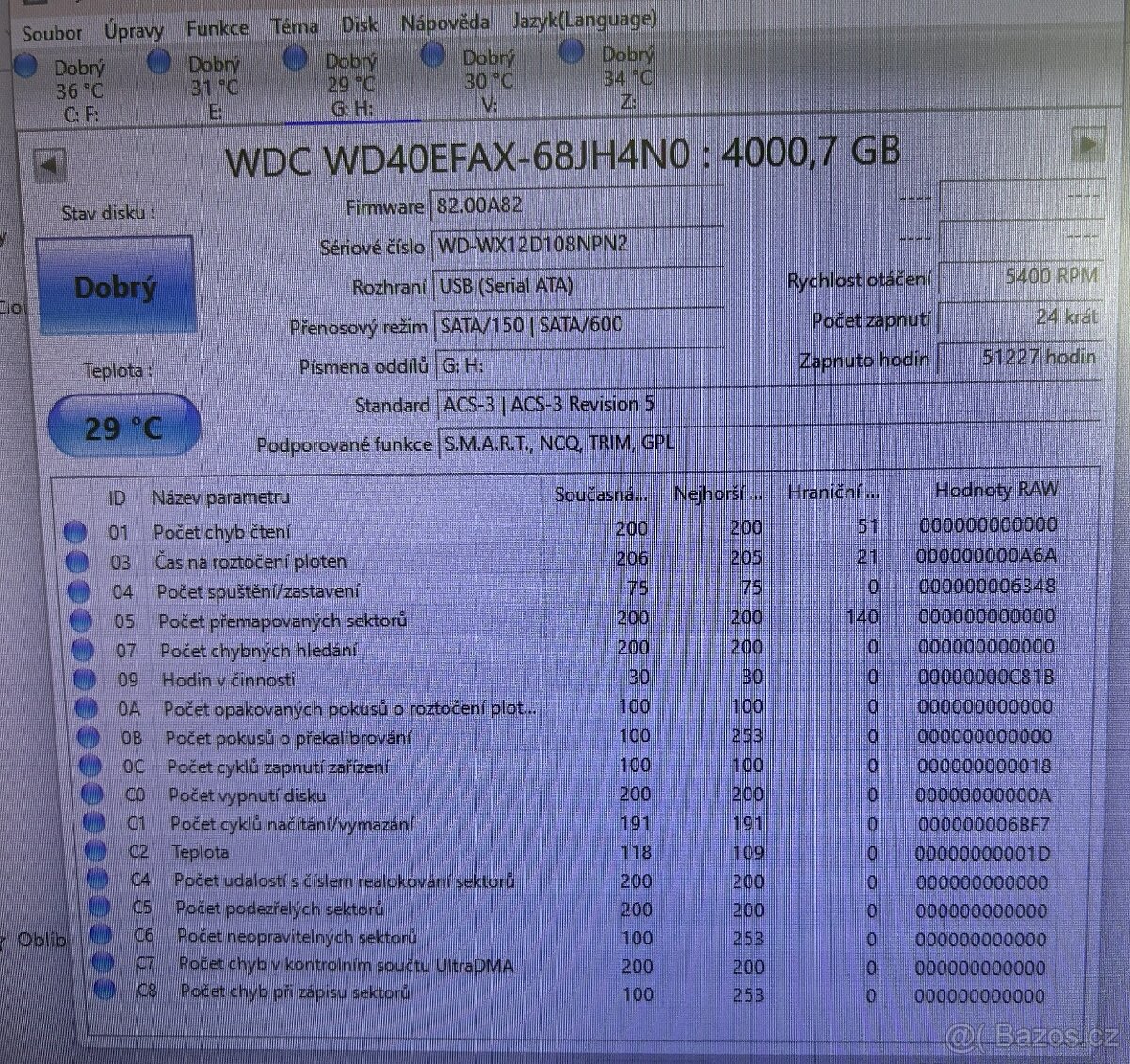 Prodám HDD WD Red 4TB - 2