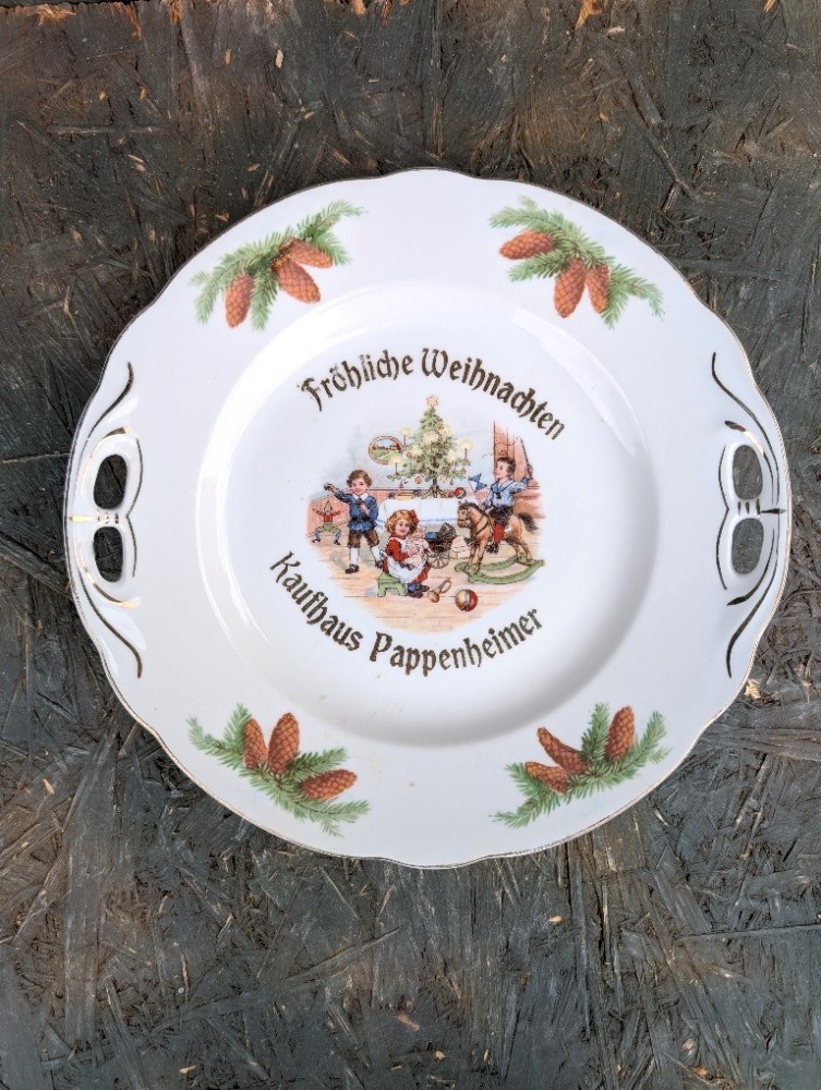 Starožitný porcelán. servírovací talíř, Kauffhaus. - 2