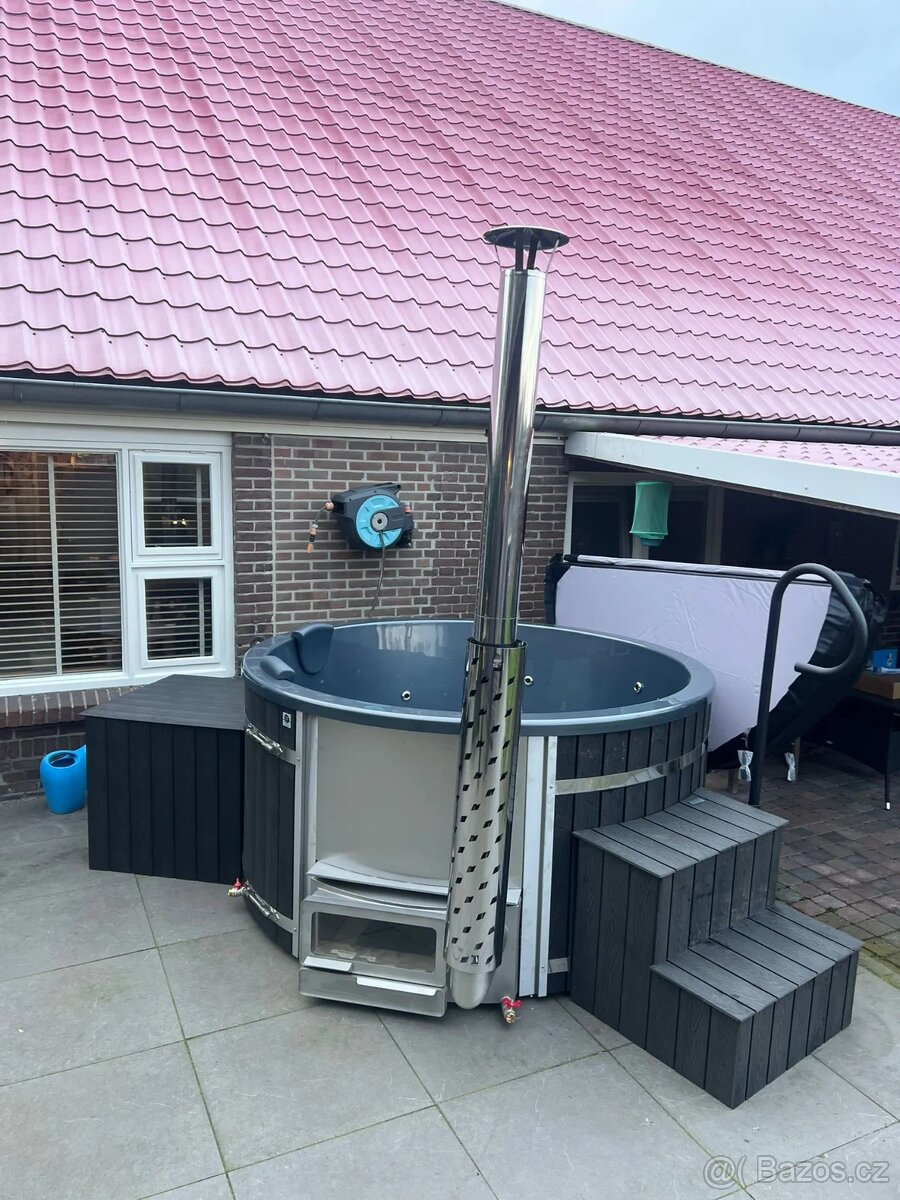 koupací sud, integrovaný ohřev, hydromasáž- Nový - 2