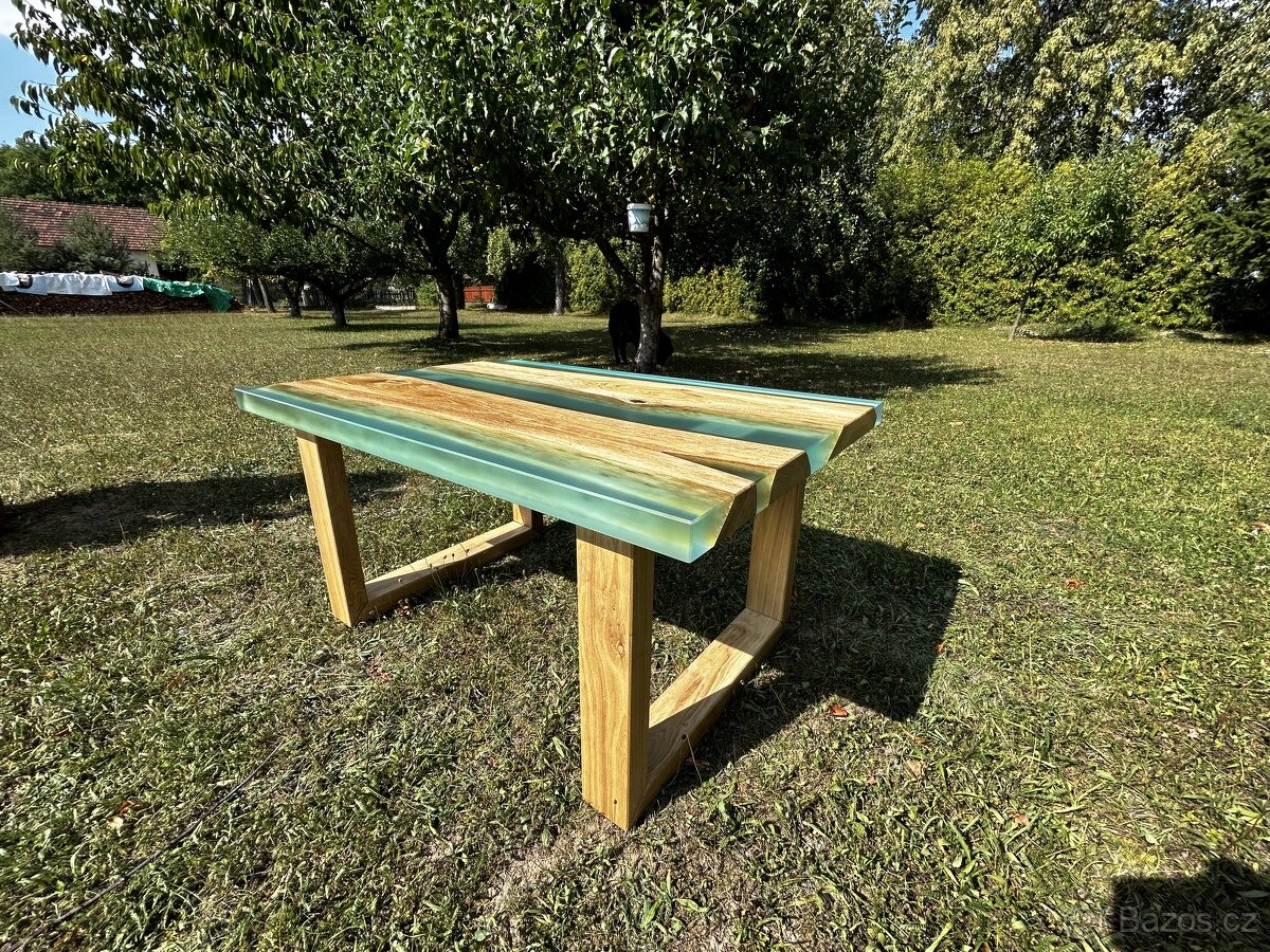 Epoxidový konferenční stolek (dub) - 2