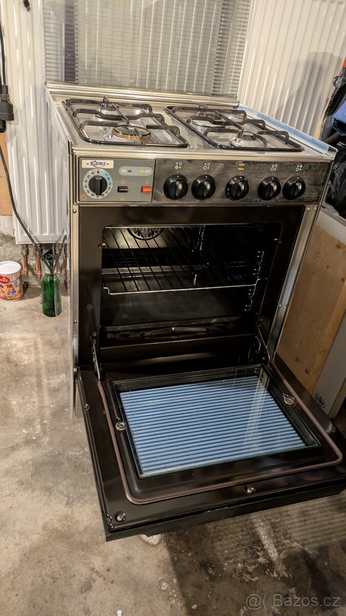 Karma kombinovaný nerezový sporák po renovaci - 2