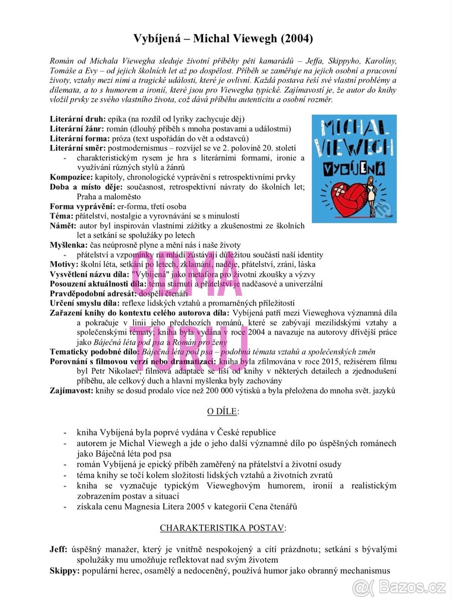 Maturitní četba & Otázky k maturitě 2026 - 2