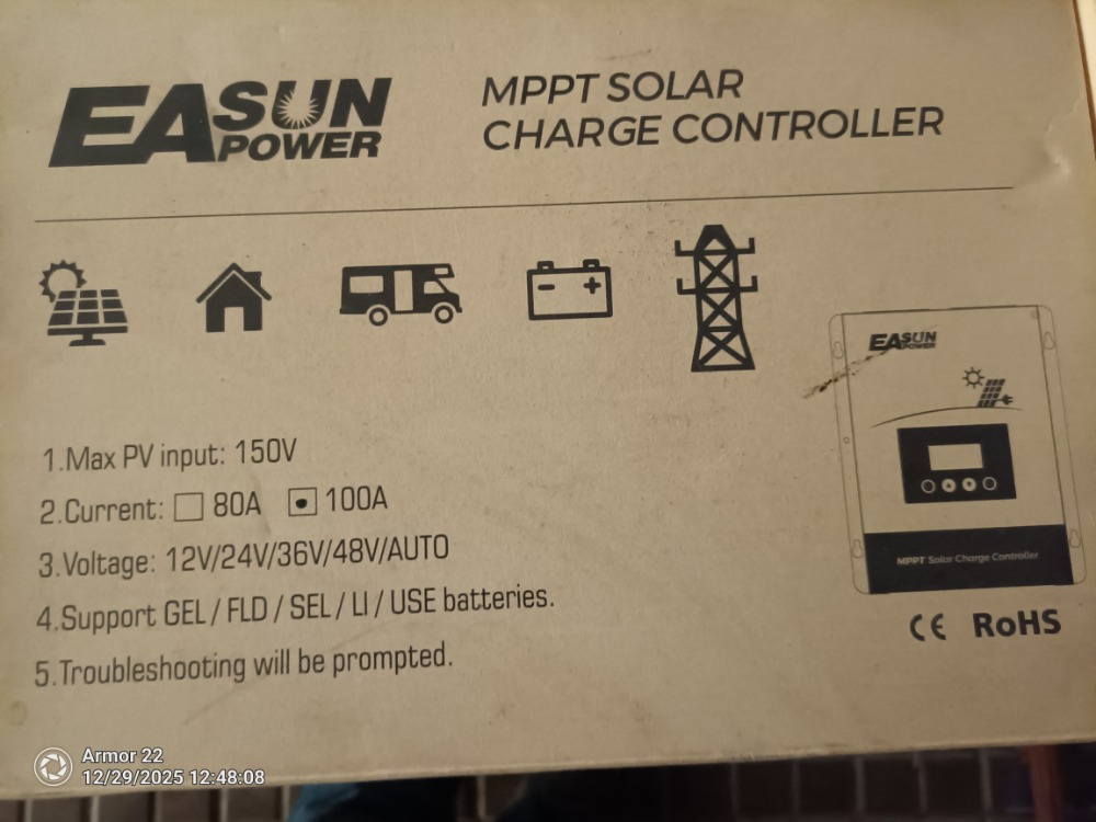 Solar MPPT nabíječka Easun - 2