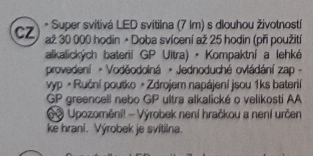 Dětská baterka NOVÁ - 2