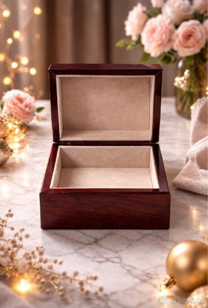 Elegantní mahagonová krabička / šperkovnice - 2