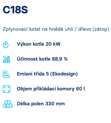 Prodám kotel Atmos C18S - 2