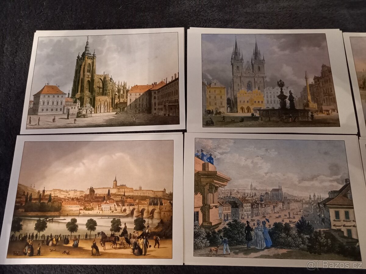 Pohlednice - Praha (cena set). - 2