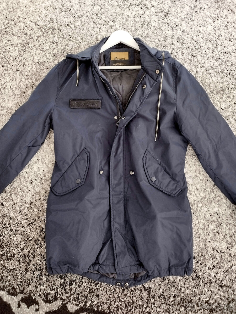 Pánská tmavě modrá podzimní / zimní bunda vel XL - 2