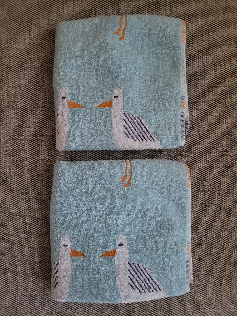 Dva nové hebké ručníky s motivem racků zn. Bonprix - 2