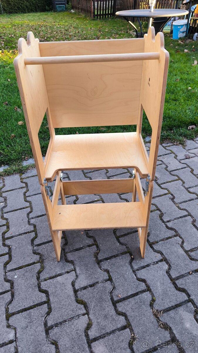 Craffox multifunkční dřevěná učící věž - dětský stoleček - 2