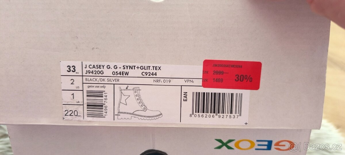 Dívčí boty Geox vel.33 Nové - 2