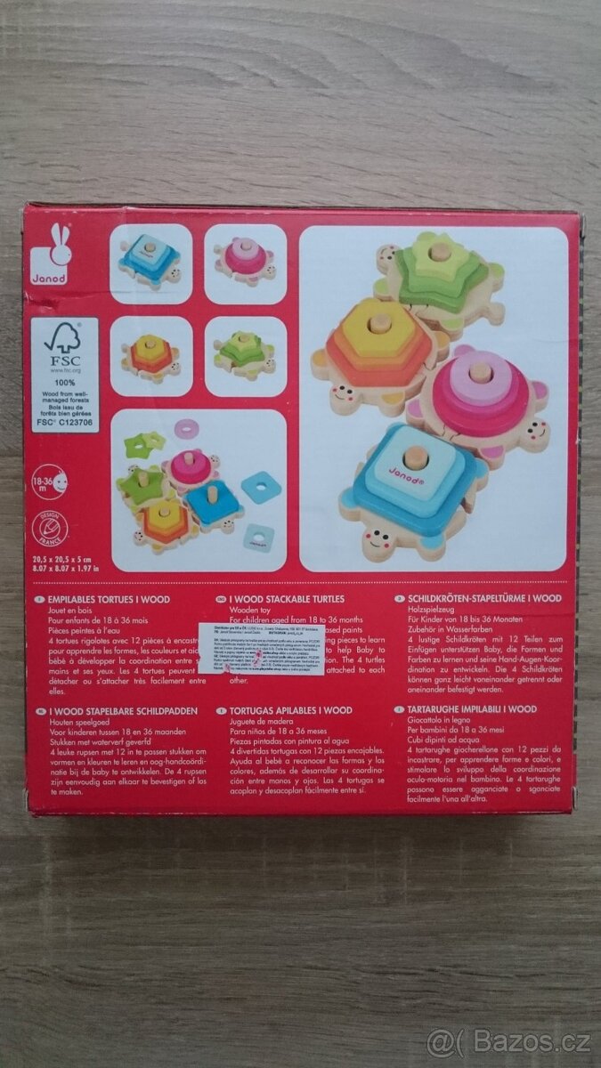Janod skládačka a vkládačka želvy - 2