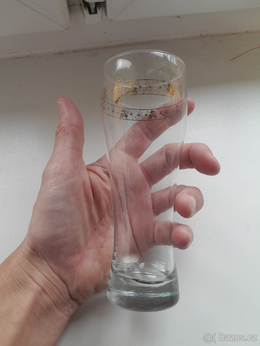 Sada 6 zlacených skleniček - 2