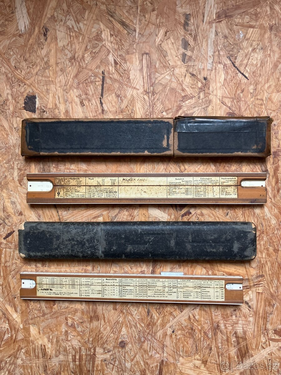 Logaritmické pravítko. - 2