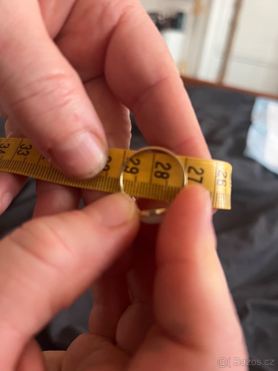 Zlatá sada prsten a přívěsek s chalcedonem - 2