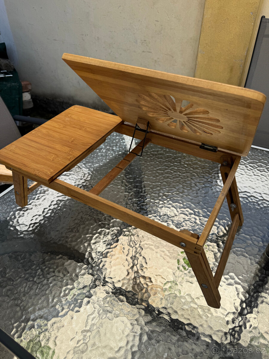 Stolek na notebook bambus - 2