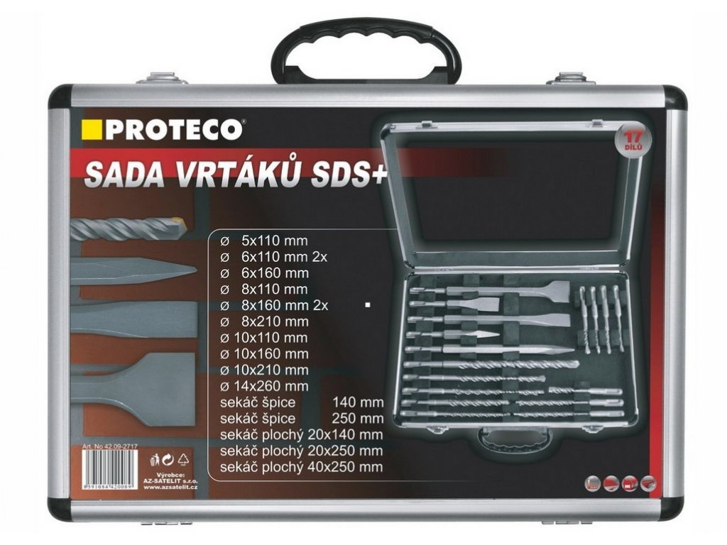 Sada vrtáků a sekáčů SDS+ (17-dílná) - 2