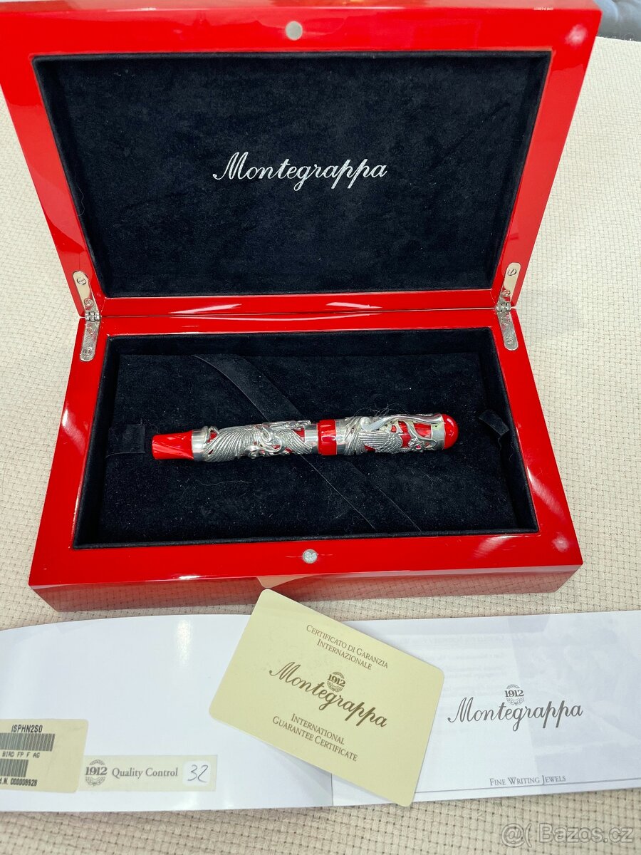 Luxusní stříbrné sběratelské pero Montegrappa Eternal Bird - 2