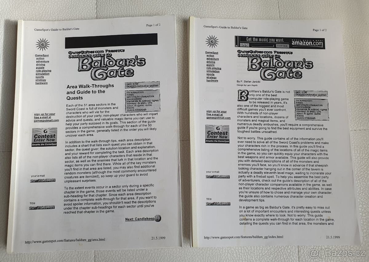 PC hra Baldurs Gate - krabicová verze, návody - 2