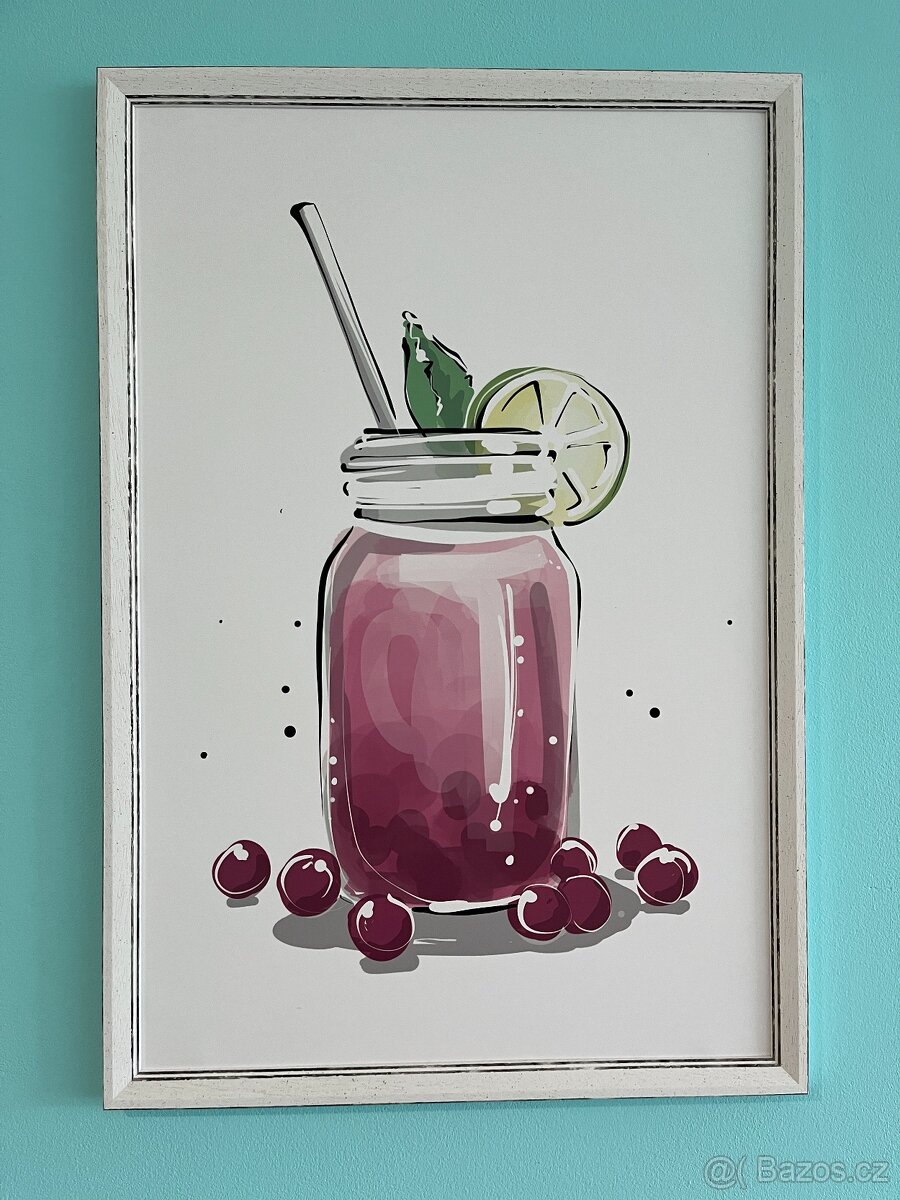 8 ks obrazů s motivy nápojů a donutů - 2