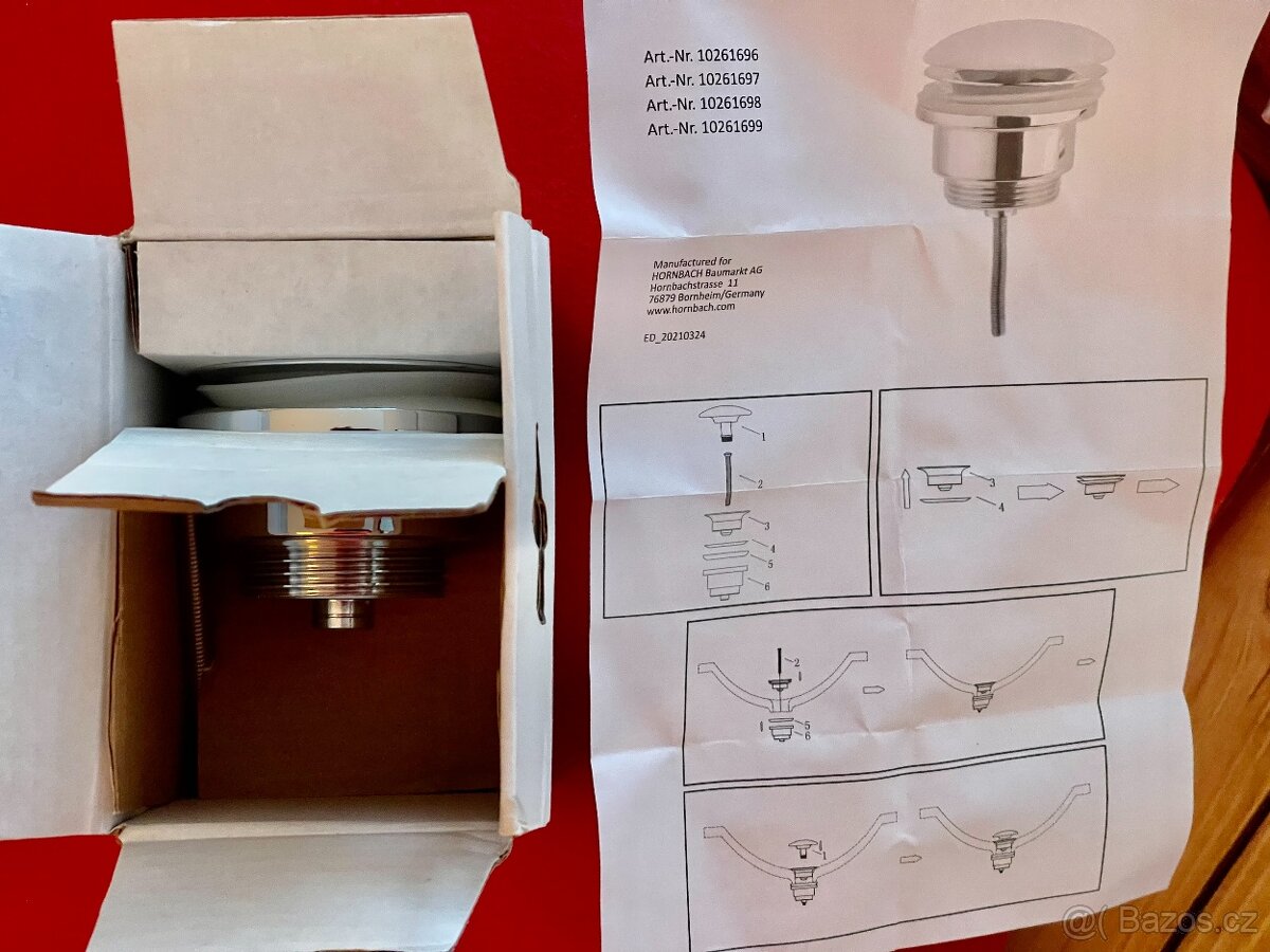 4 x nové nepoužité ClickClack náhradní výpustě - 2