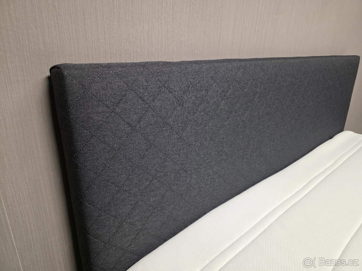 Nová boxspring postel DUKE 140 antracit - 2