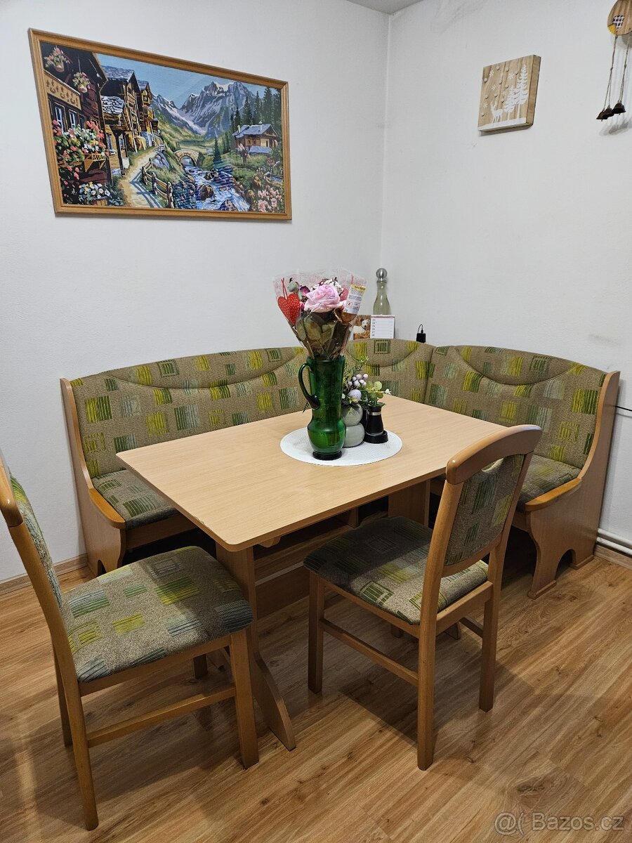 Rohová lavice+židle - 2