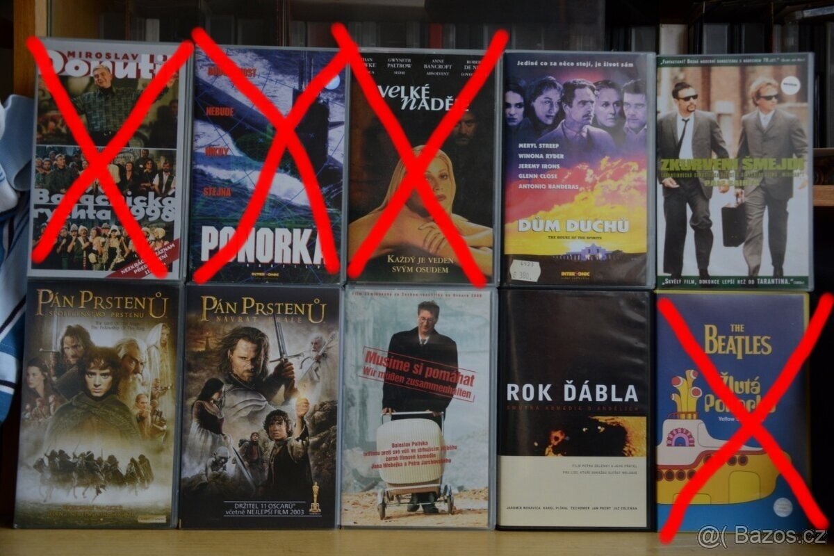 VHS videokazety a nějaká DVD - 2