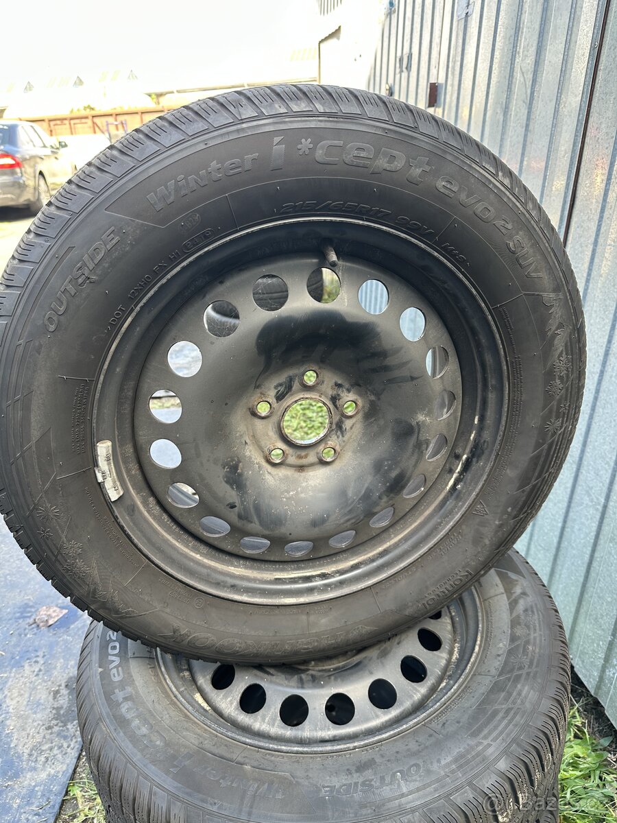 215/65R17 + plechové disky 5x112 - 2