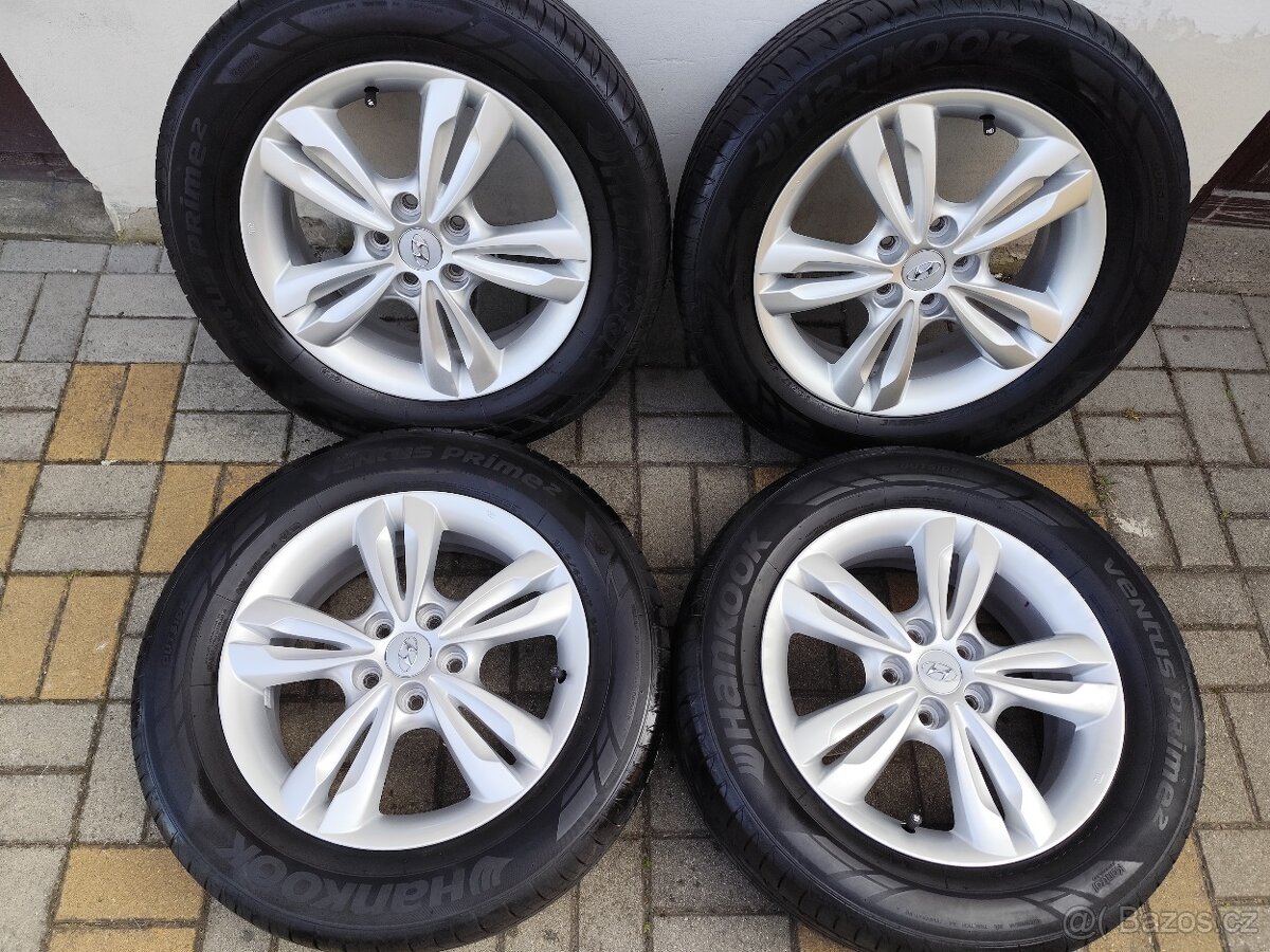 ALU 5x114.3 r17 HYUNDAI + LETNÍ PNEU - PĚKNÁ SADA - 2