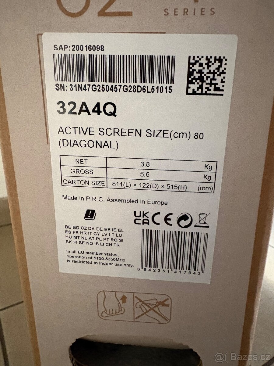 Smart TV Hisense 32A4Q 32” nova nerozbalená - 2