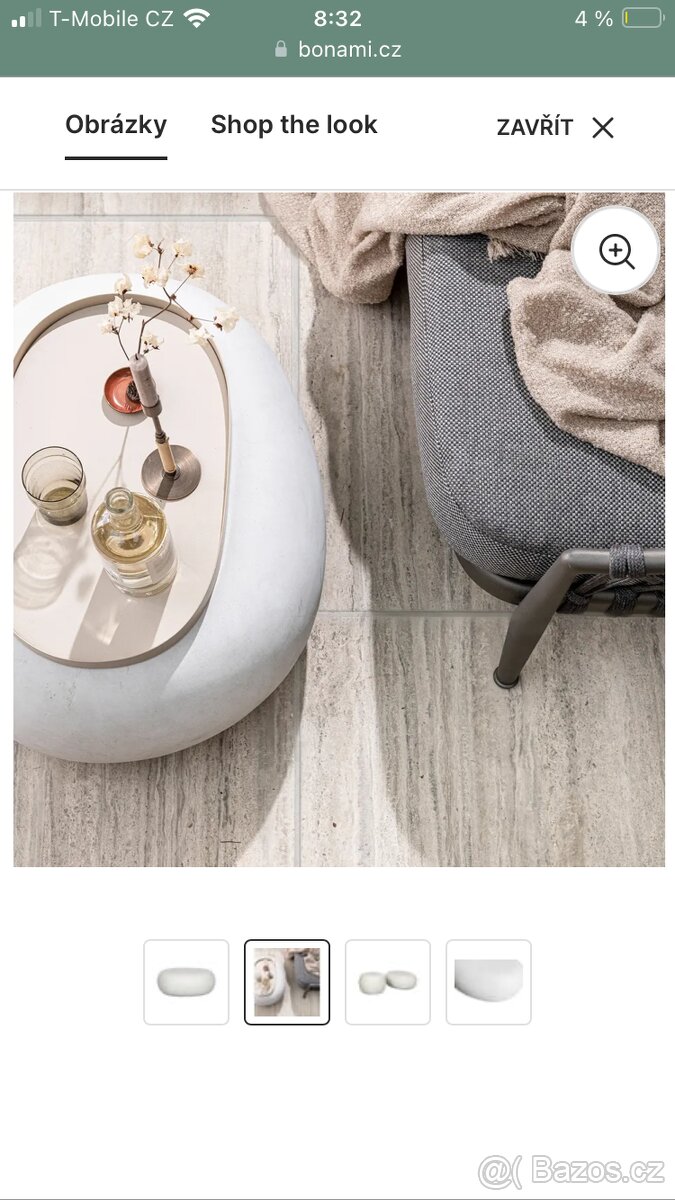 Stolek - kamen , odkladaci stolek , konferenční stolek - 2