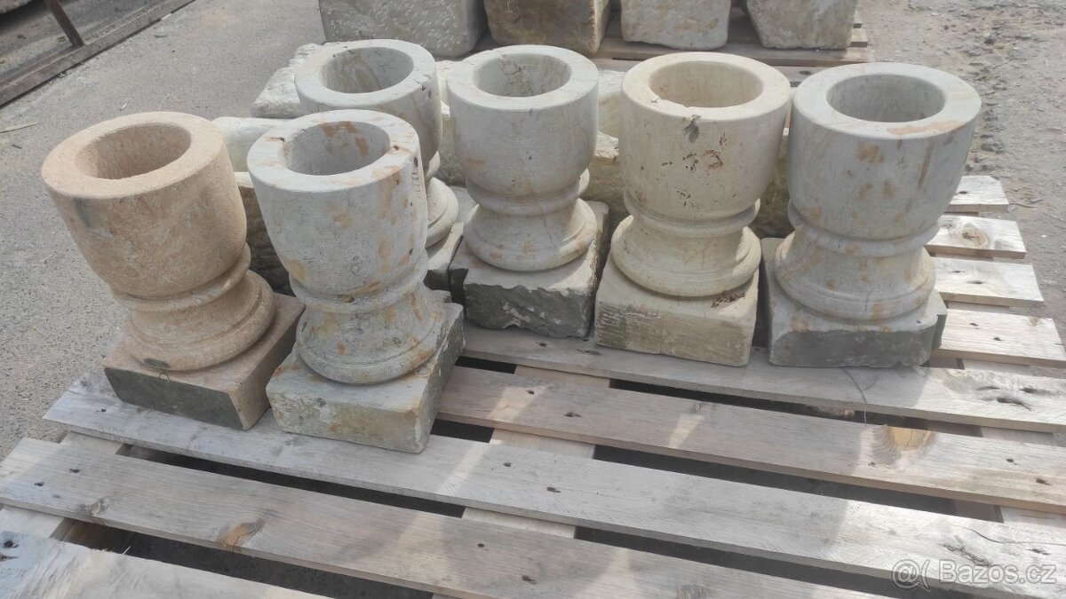 Kamenná váza, pískovcová váza, kalich, koryto, 20 ks - 2