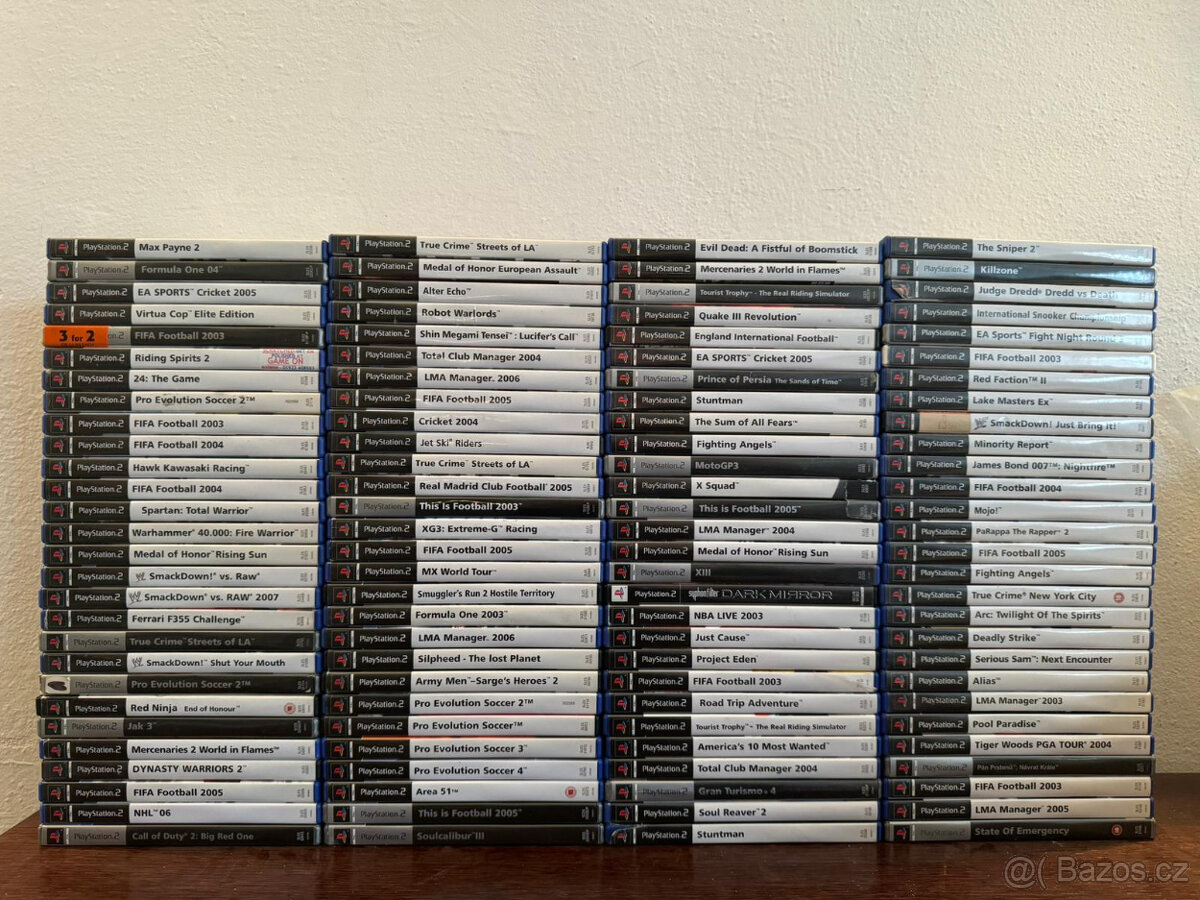 PLAYSTATION 2 SLIM PS2 + 112 ORIGINÁL HER + PAMĚŤOVKY - 2