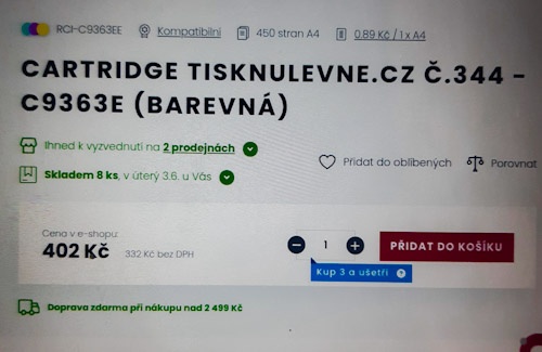 Cartridge 344 Barevná - pro tiskárny HP - 2