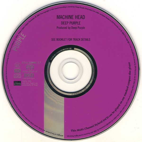 DEEP PURPLE - Machine Head (SACD) stereo/multichannel 2003 - 2