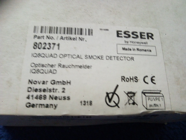 eps kouřové čidlo (hlásič) + patice Esser 802371+ 805590 - 2
