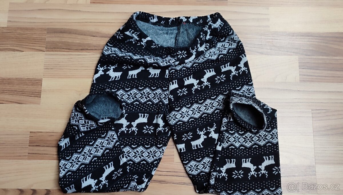 Dívčí zateplené kalhoty vel. 8-9let - 2