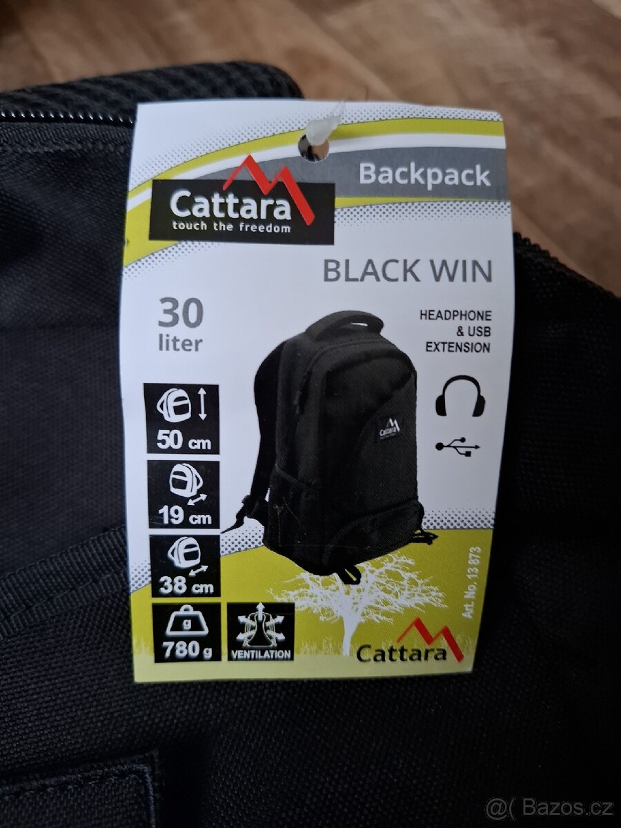 Batoh černý nový Cattara - 2