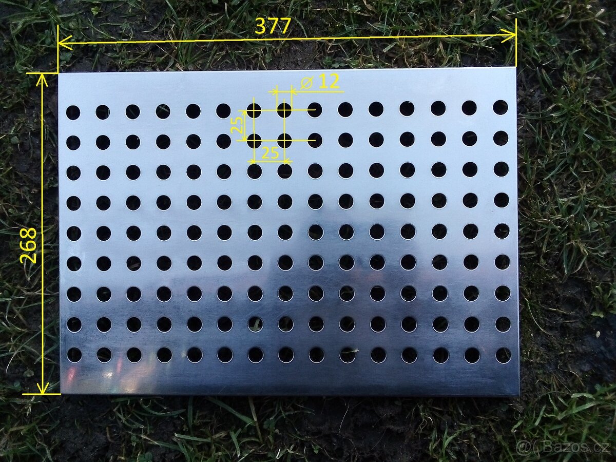 Ventilační mříž nerez INOX 377x268x20mm 2 kusy - 2