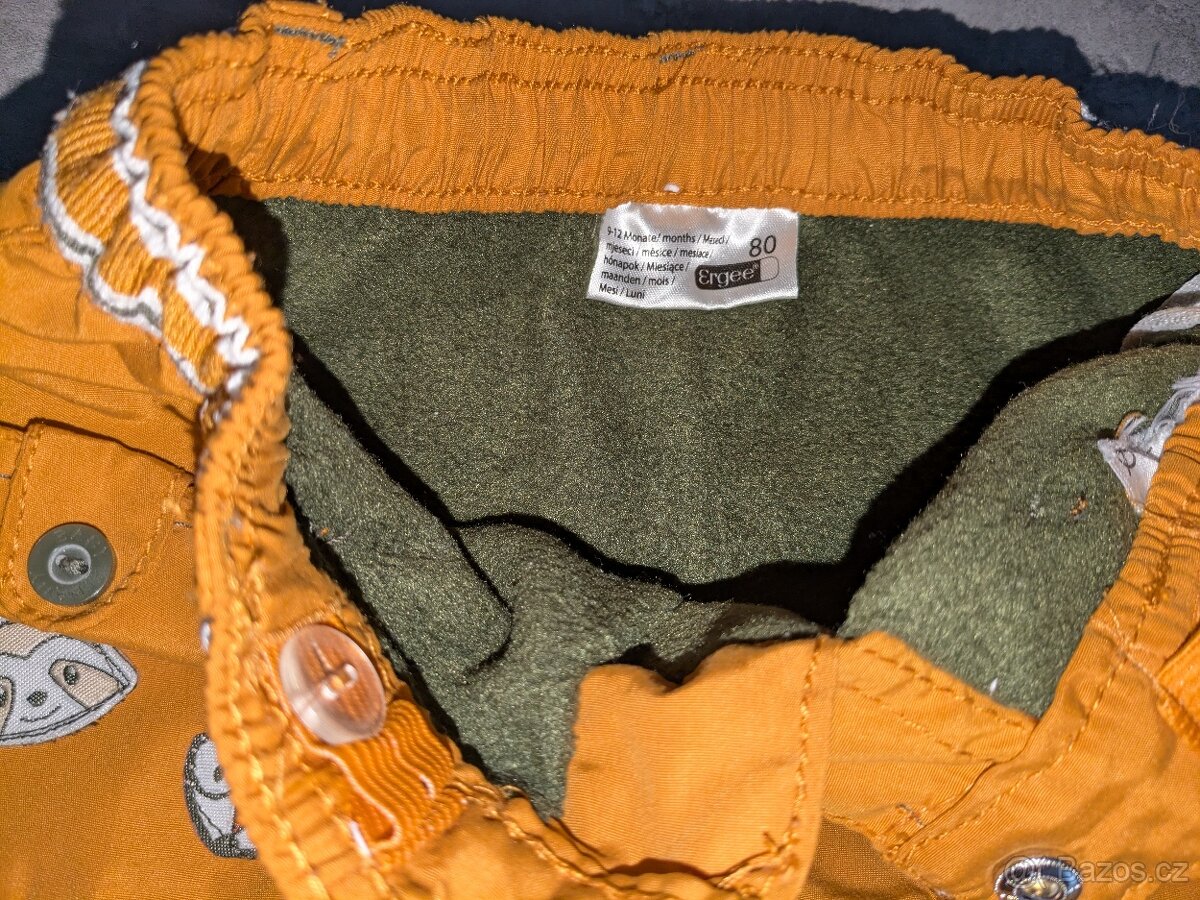 Vyteplené kalhoty - vel 80 - 2