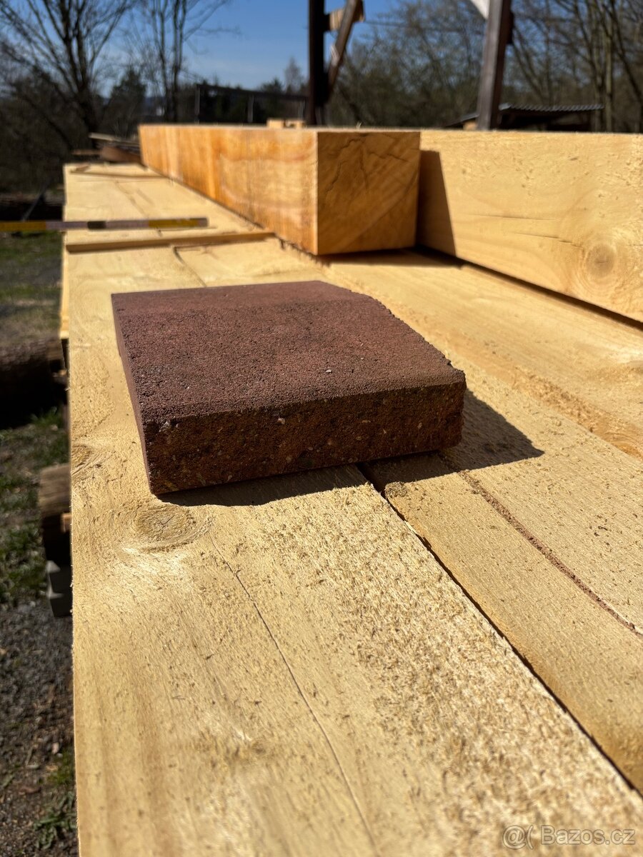 KB BLOK - Betonová plotová stříška štípaná KB 300x200 - 2