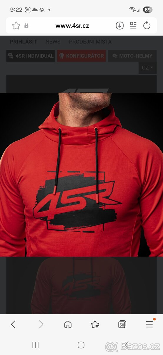 4SR mikina drift red vel.M - 2