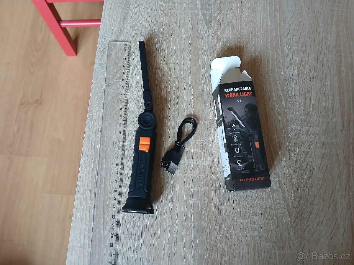 Nová dobíjecí USB magnetická pracovní LED svítilna - 2