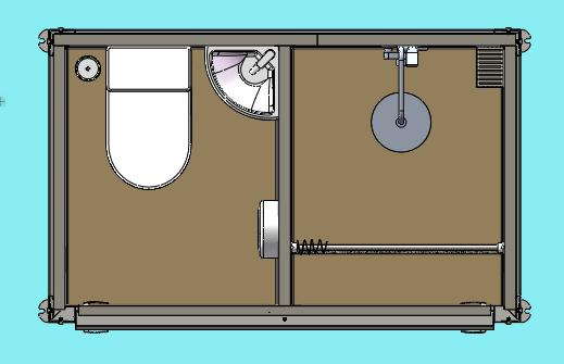Sanitární buňka WC + sprcha - NOVÁ CENA - 2