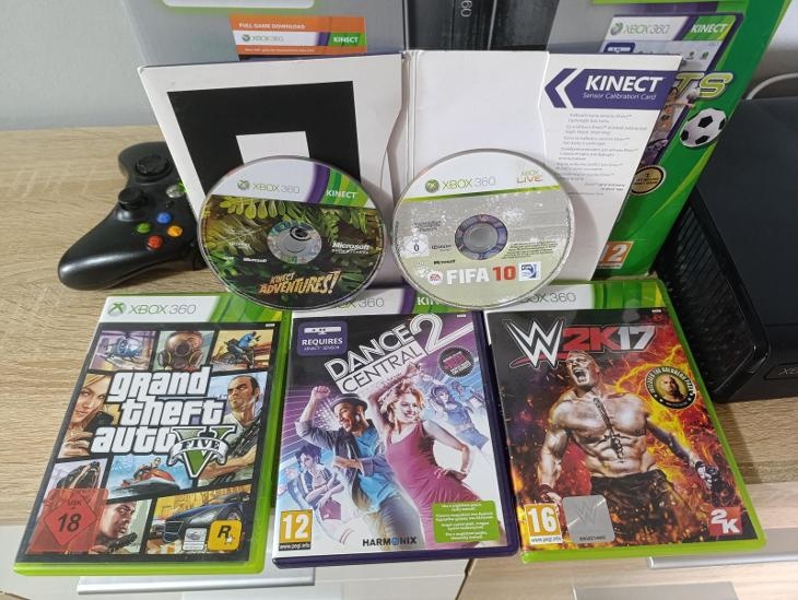 Xbox 360S 250Gb, ovladač, kinect, krabice - 2