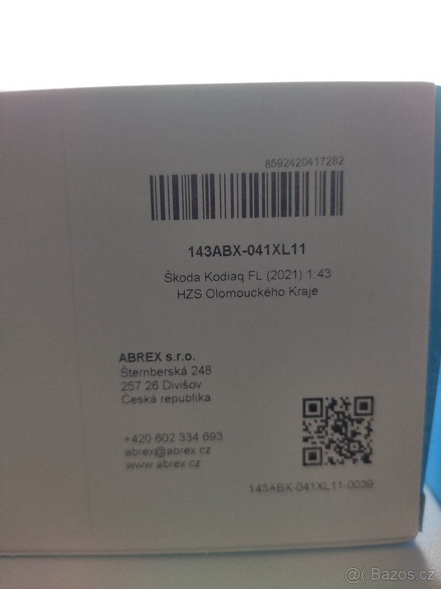 Abrex Kodiaq Hasiči 1:43 - 2